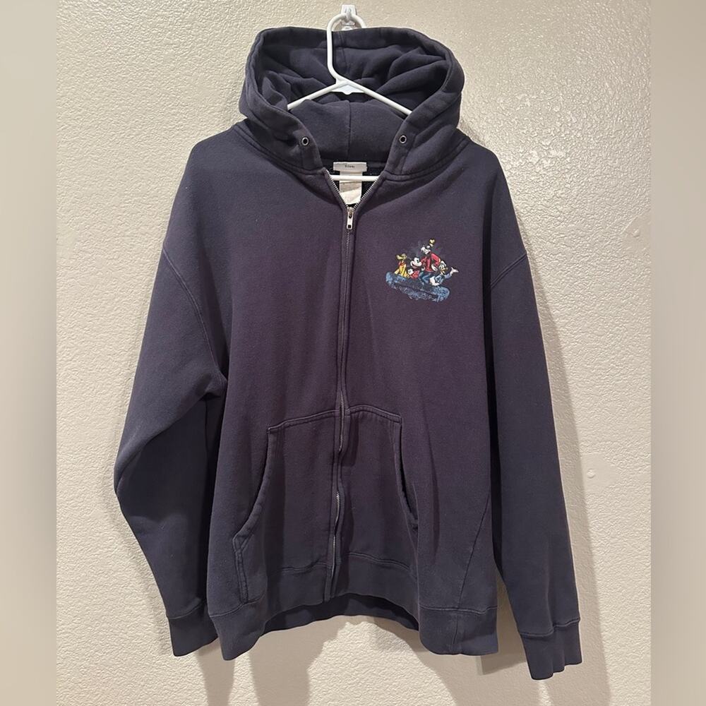 Vintage Disney Parks Disneyland American Originals Resort Navy Hoodie Sz L